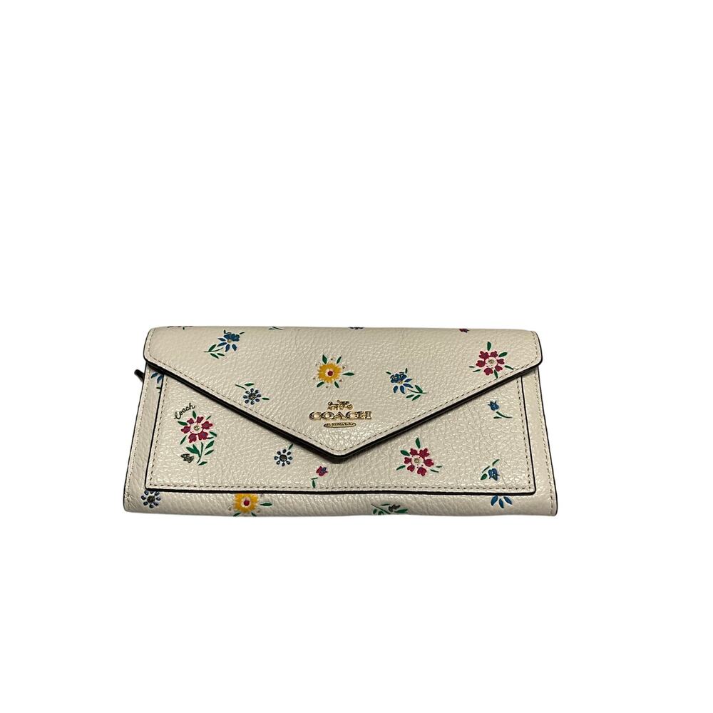 Coach Slim Envelope Wallet Wild Meadow Print